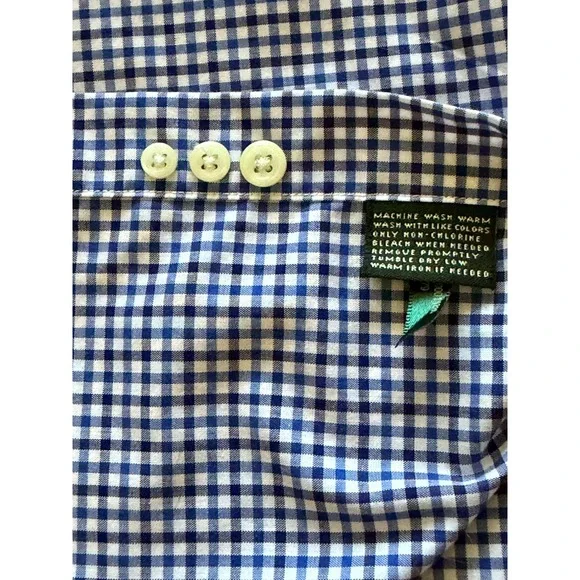 Lauren Ralph Lauren Slim Fit Non-Iron Blue Check Dress Shirt 18 34/35 - Picture 12 of 12